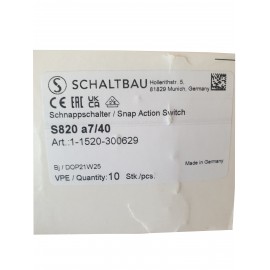 Snap Action Switch SCHALTBAU S820 a7/40, 1-1520-300629